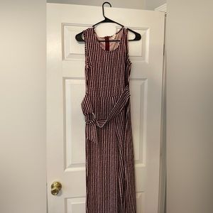 205 Collins red-striped jumpsuit